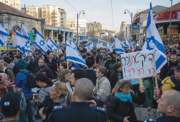 הפגנות בירושלים  (צילום:   אריק מרמור פלאש 90)