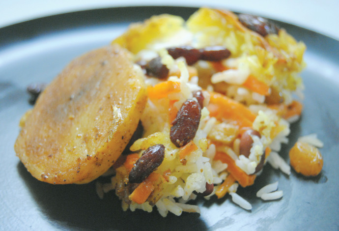 אורז עם שעועית אדומה וגזר (צילום:  פסקל פרץ-רובין)
