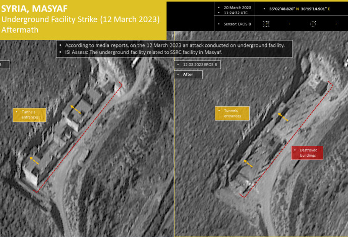 תיעוד לווין של מקום התקיפה (צילום:  ImageSat International (ISI))