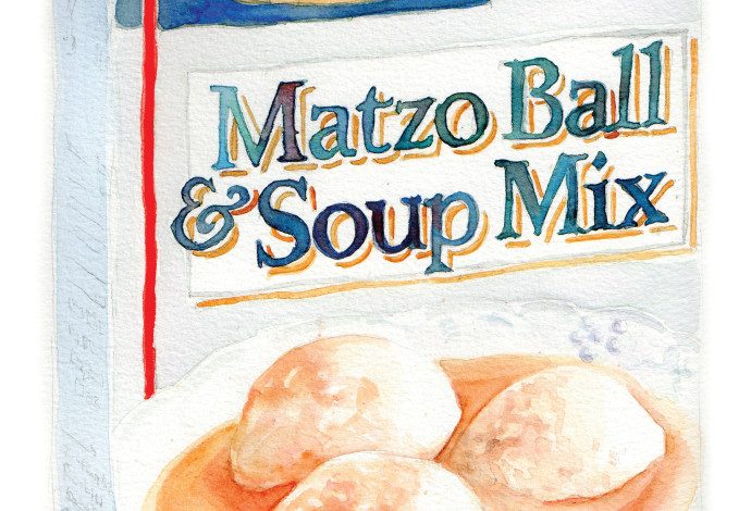 matzo ball soup (צילום:   איור: נעמי ליס־מיברג)