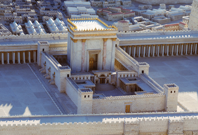 דגם של בית המקדש במוזיאון ישראל בירושלים  (צילום:  מארק ניימן, לע"מ)