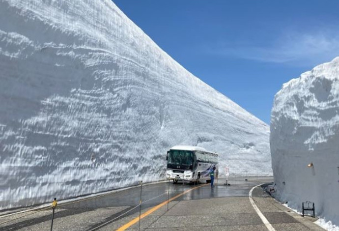 קיר קרח ביפן (צילום:  צילום מסך אינסטגרם)
