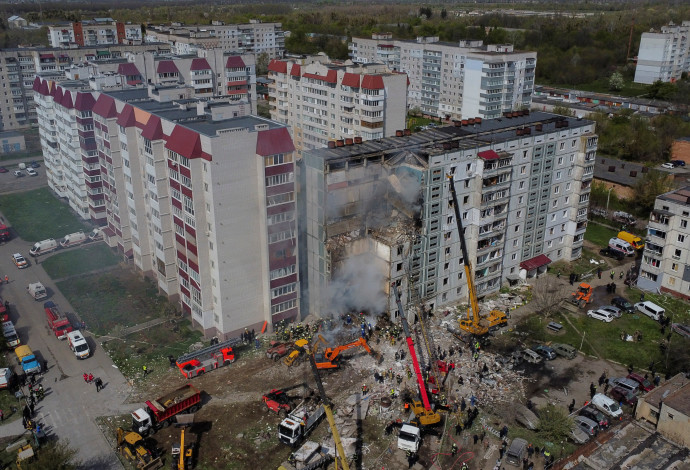 ההפגזה הרוסית על העיר אומן, אוקראינה (צילום:  REUTERS/Yan Dobronosov)