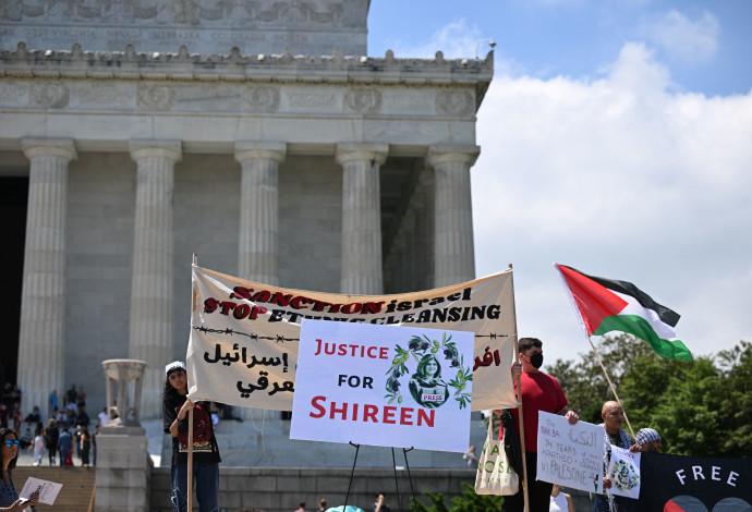 הפגנה פרו-פלסטינית בוושינגטון (צילום:  gettyimages)