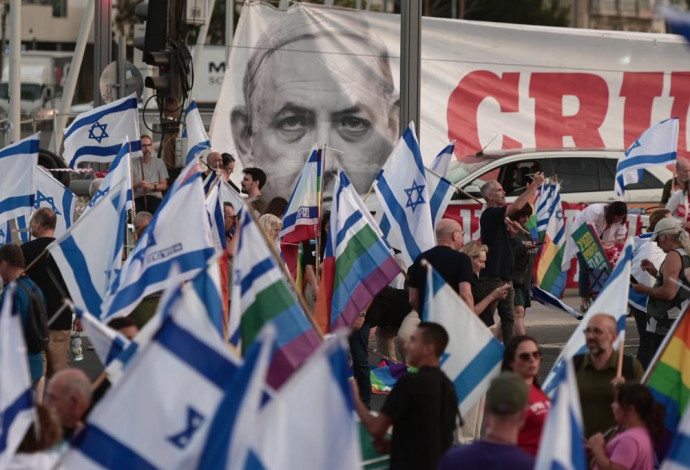הפגנה נגד הרפורמה בתל אביב, שבוע 22 (צילום:  אבשלום ששוני)