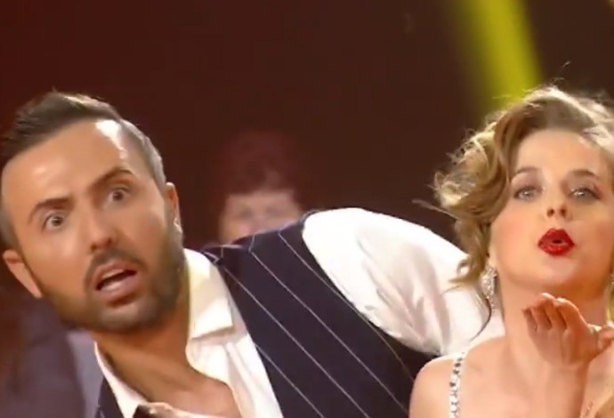גיה באר גורביץ' וחיים פרשטיין, רוקדים עם כוכבים (צילום:  צילום מסך קשת 12)