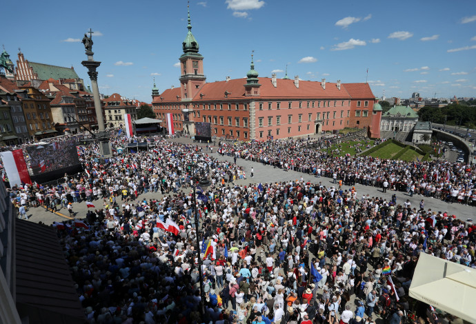 ההפגנות בפולין (צילום:  Slawomir Kaminski/Agencja Wyborcza.pl via REUTERS)