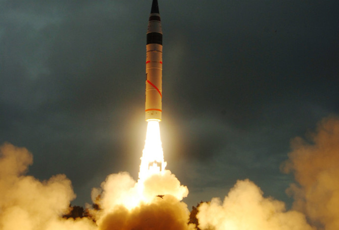 טיל גרעיני (צילום:  REUTERS/Indian Defence Research and Development Organisation)