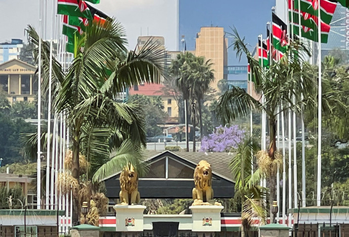 דגלי קניה מתנוססים בבירה ניירובי (צילום:  רויטרס)