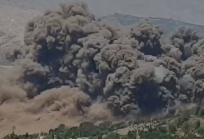 פיצוץ המוקשים בצפון (צילום:  אגף דוברות וקשרי ציבור, משרד הביטחון)