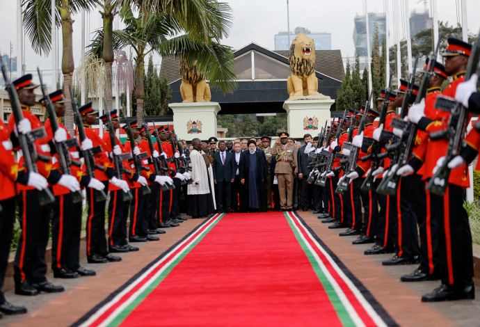 נשיא איראן ראיסי בביקור מדיני בקניה (צילום:  REUTERS/Thomas Mukoya)