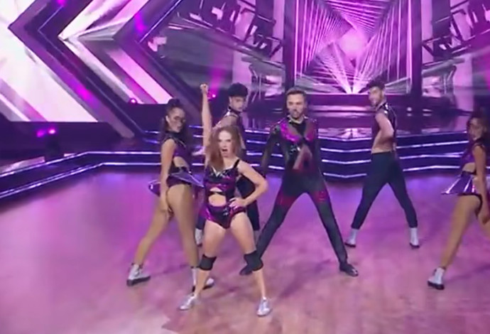 גיה באר גורביץ' ב"רוקדים עם כוכבים" (צילום:  צילום מסך ערוץ 12)