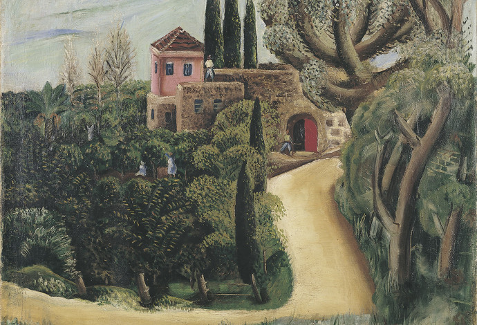 "בית בפרדס", ציור של נחום גוטמן מ-1927. אחת היצירות הבולטות בתערוכה