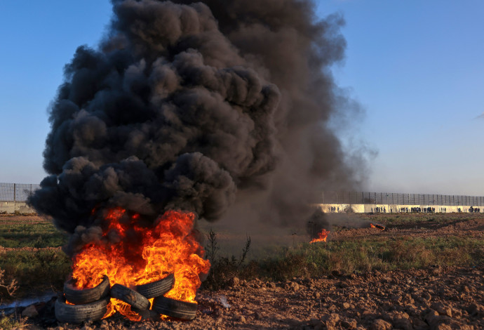 עימותים בגבול עזה (צילום:  AFP via Getty Images)