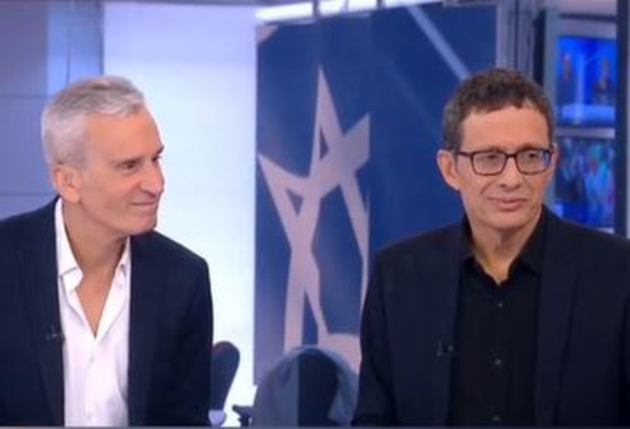 ארז טל, אברי גלעד (צילום: צילום מסך קשת 12)