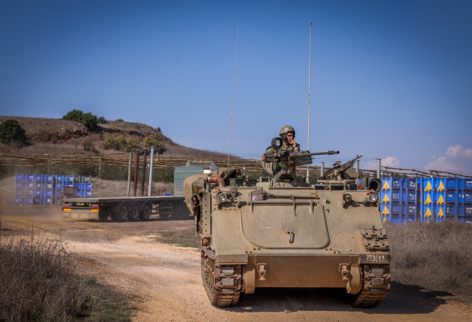 כוחות צה"ל בגבול לבנון (צילום:  דוד כהן, פלאש 90)