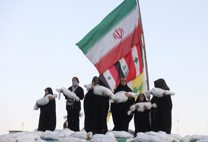 הפגנות באיראן נגד ישראל (צילום:  רויטרס)