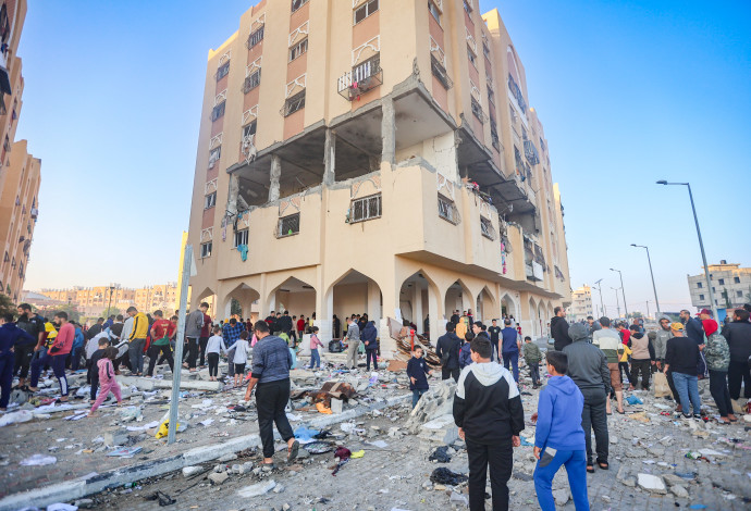 הרס ברצועת עזה (צילום:  Atia Mohammed/Flash90)