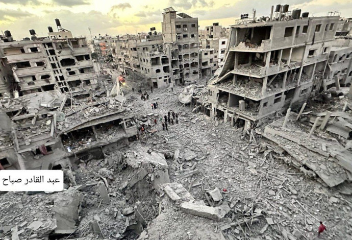 ההרס בבית לאהיה (צילום:  רשתות ערביות, שימוש לפי סעיף 27 א')
