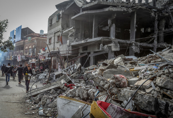 הרס בעזה (צילום:  Abed Rahim Khatib/Flash90)