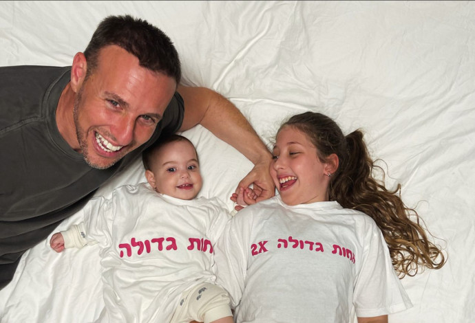 יובל צלנר ובנותיו (צילום: פרטי)