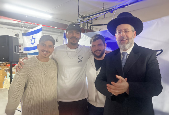 דוד לאו, יניב טבריה, איצ׳ו טיבי ובראל אדם  (צילום: ערן קליגר יח''צ)