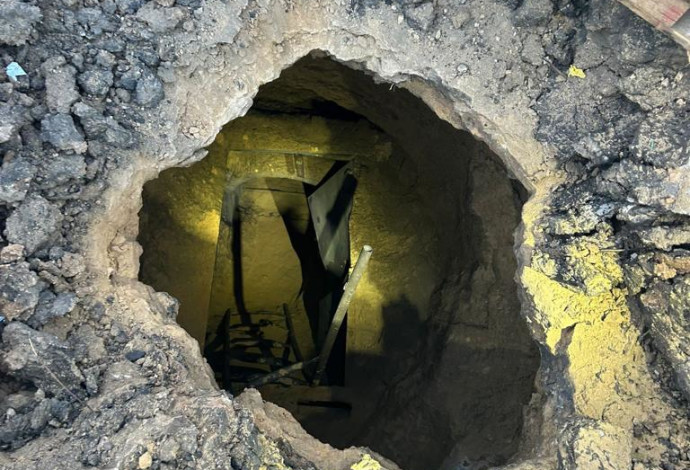 פיר המנהרה (צילום:  דובר צה"ל)
