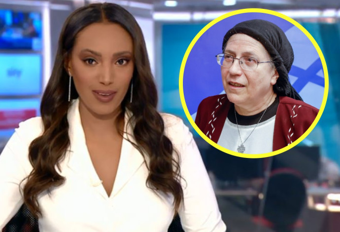 אלמז מנגיסטו עוקצת את השרה אורית סטרוק (צילום: מארק ישראל סלם,צילום מסך קשת 12)