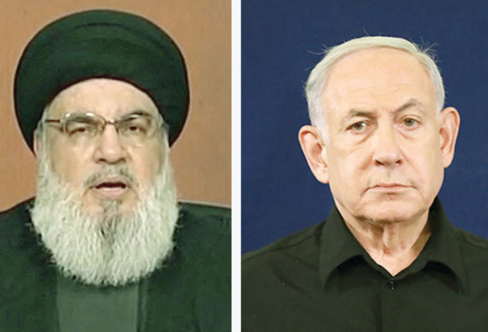 בנימין נתניהו, חסן נסראללה (צילום:  דנה קופל, פול (פלאש 90),רויטרס)