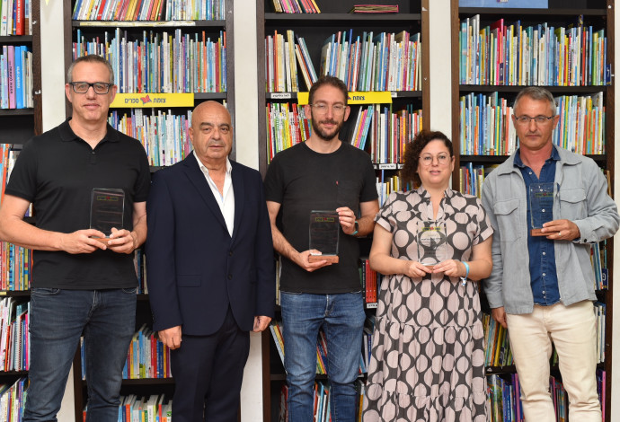 אשכול נבו, מאירה ברנע-גולדברג, שאול אמסטרדמסקי, אבי שומר ואייל דורון (צילום: הגר רפאלי)