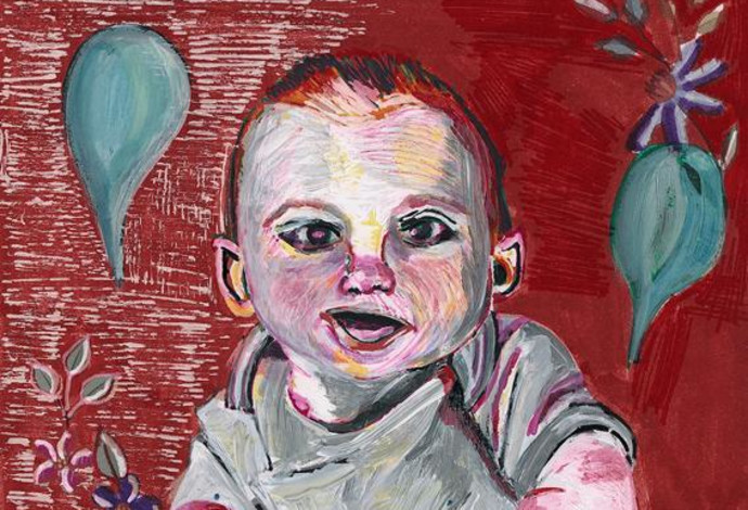 גלוית התינוק כפיר ביבס, צילום: ערן אקרמן (הציורים של האמנית מרי מיטרני)