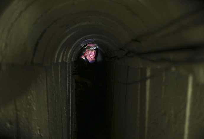 המנהרות של מחבלי חמאס (צילום:  REUTERS/Mohammed Salem)
