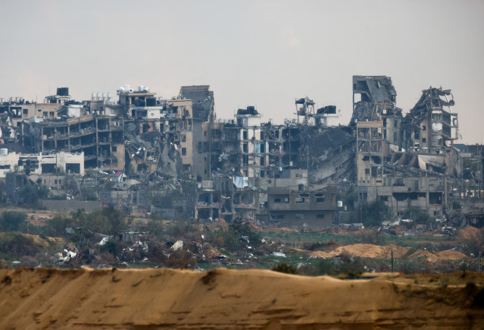 הרס בעזה (צילום:  REUTERS/Amir Cohen)