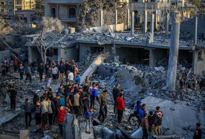 הרס בעזה (צילום:  Abed Rahim Khatib/Flash90)