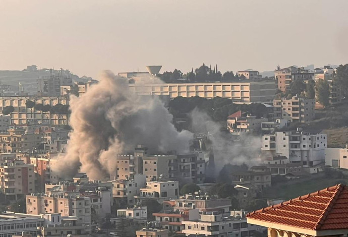 תקיפת בדרום לבנון (צילום:  רשתות ערביות)