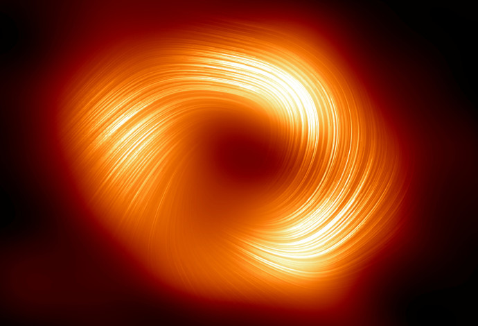 שדה מגנטי ספירלי סביב החור השחור במרכז שביל החלב (צילום:  רויטרס)