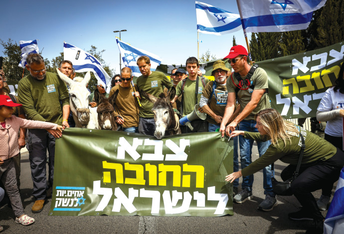 מחאת אחים לנשק (צילום:  חיים גולדברג)