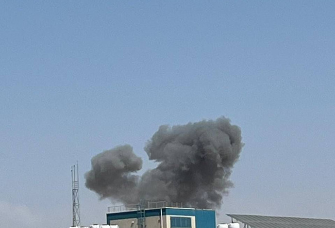 זירת הפגיעה בכרם שלום (צילום:  רשתות חברתיות)