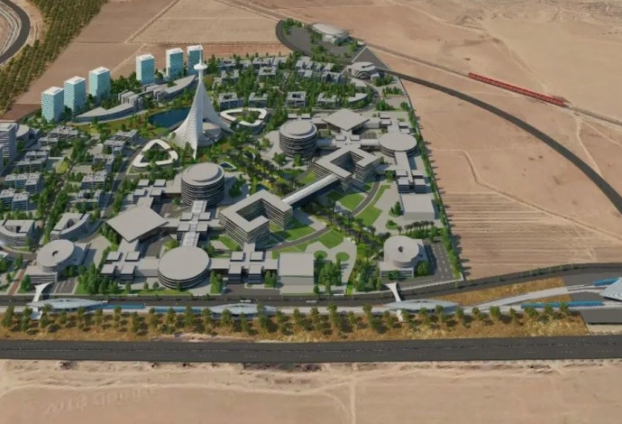 הדמיית המרכז הרפואי החדש בבאר שבע (צילום:  יעד אדריכלים)
