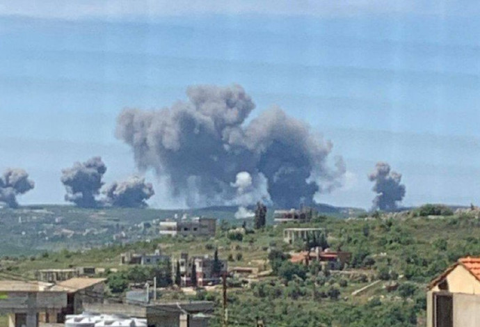 תקיפה בדרום לבנון (צילום:  שימוש לפי סעיף 27א')