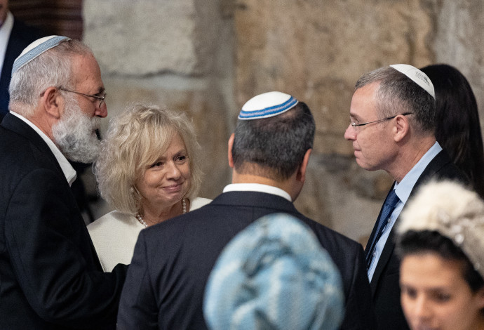 יריב לוין וגלי בהרב מיארה (צילום:  יונתן זינדל פלאש 90)