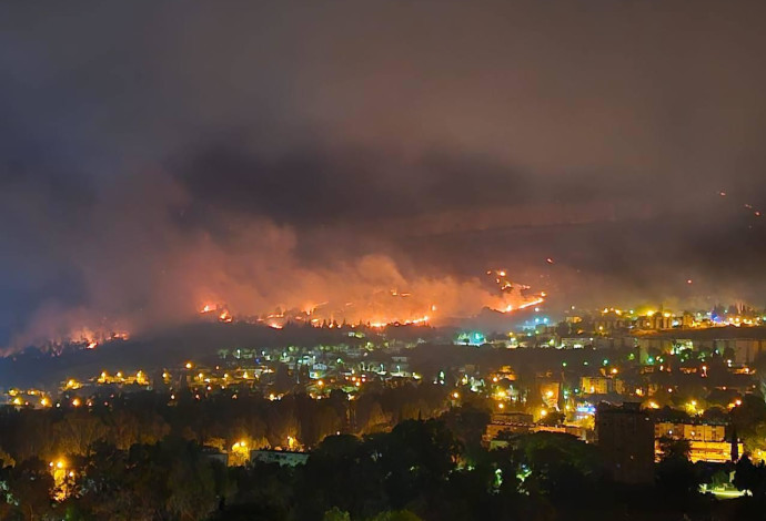 קריית שמונה בלהבות (צילום:  צילום פרטי)