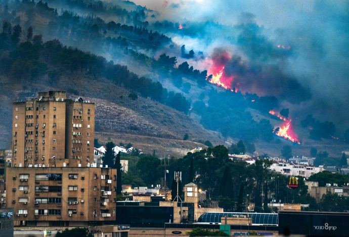 שריפות בצפון (צילום:  אייל מרגולין, פלאש 90)