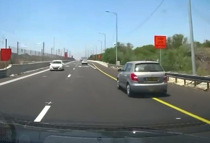 רגע לפני תאונת הדרכים הקטלנית בנתיבי איילון (צילום:  פרטי)