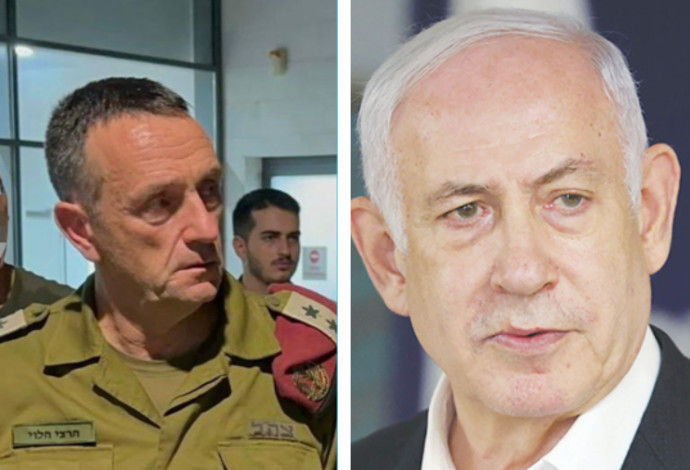 בנימין נתניהו, הרצי הלוי  (צילום:  רויטרס,דובר צהל)
