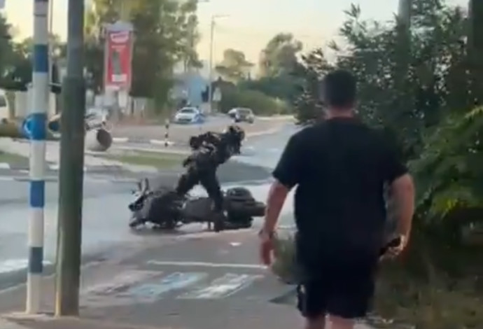 מרדף בעפולה (צילום:  מסך)