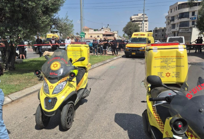 זירת רצח בטירה (צילום:  תיעוד מבצעי מד"א)