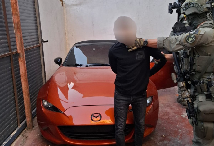 החשוד בגניבת הרכבים (צילום:  דוברות המשטרה)
