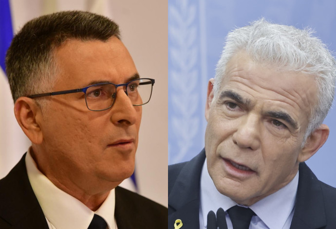 יאיר לפיד וגדעון סער (צילום:  מרק ישראל סלם,אבשלום ששוני)