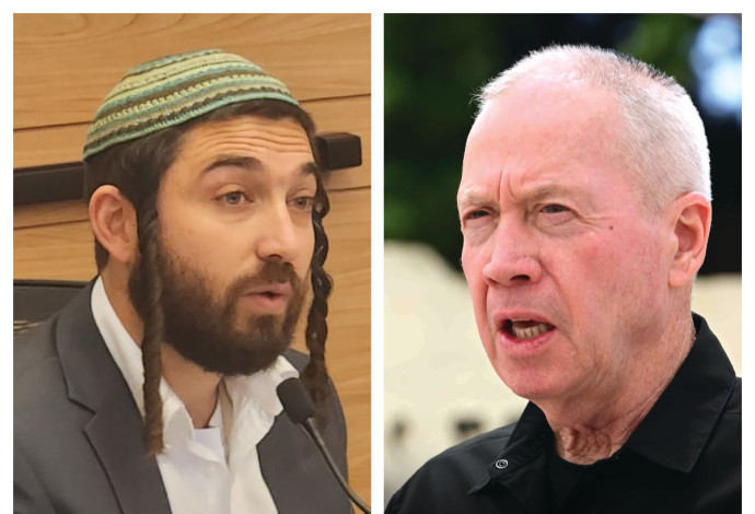 יואב גלנט, צבי סוכות (צילום:  תומר נויברג, פלאש 90)